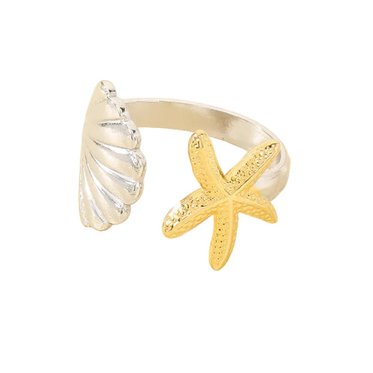 Anillo Orilla Dorado Plateado