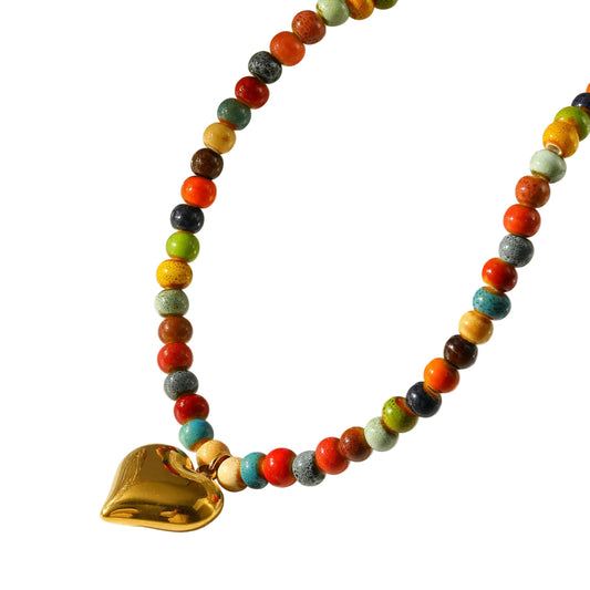 Collar Boreal Corazón Dorado