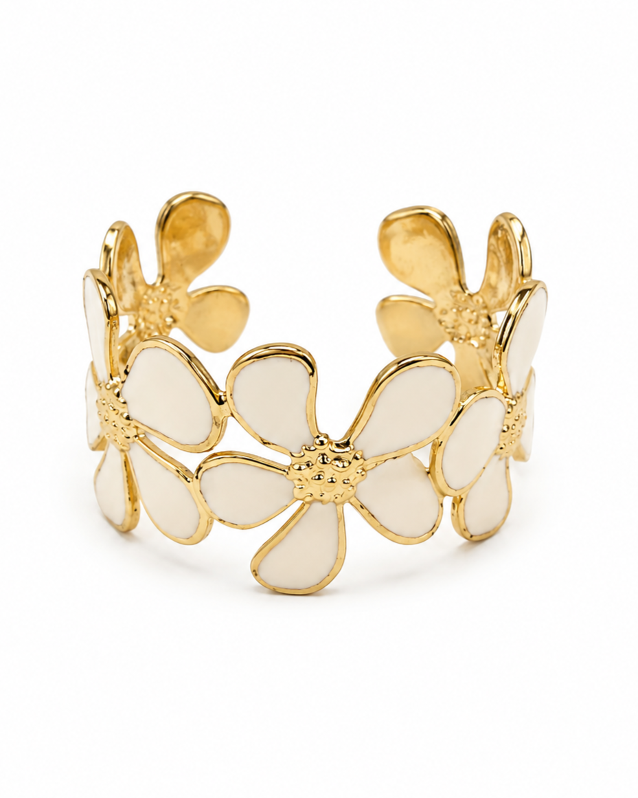 pulsera-plata-plateado-dorado-blanco-flor-aesthetic-moda-verano-otoño-coleccion-new-rebajado